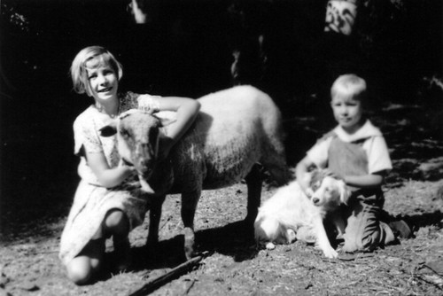 Donna Kolb Miller and brother Bill, (c. 1930s), photograph