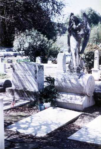 Lewis A. Dougherty (1882-1927) and Elizabeth Argyle Dougherty (1879-1900) headstones, (c. 1970s), photograph # 2