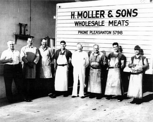 H. Moller and Sons Wholesale Meats, (c. 1949), photograph