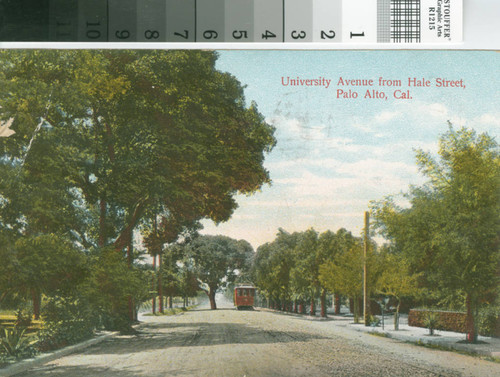 University Avenue from Hale Street, Palo Alto, Cal