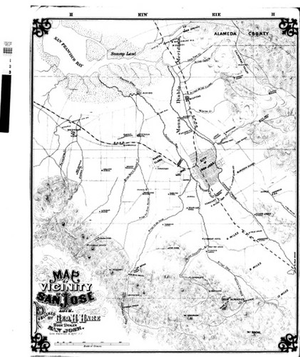 1872 Map of the Vicinity of San Jose