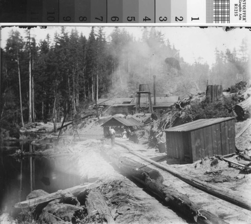 Photograph of a lumber mill on China Grade