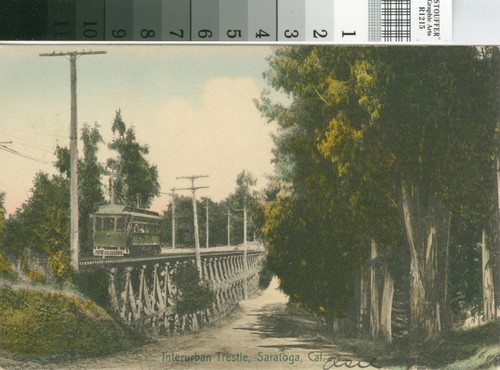 Interurban Trestle Near Saratoga, California Postcard