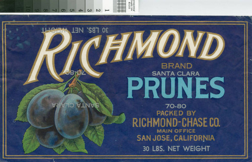 Richmond Brand Fruit Crate Label