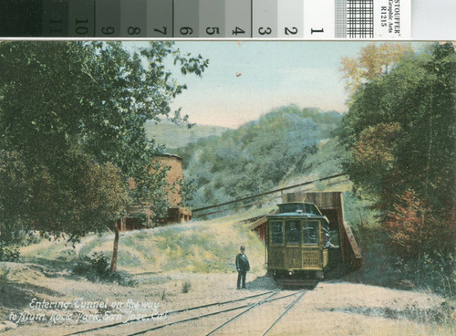 Entering Tunnel on the Way to Alum Rock Park Postcard