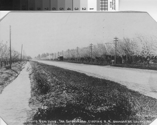 Interurban Rail Car Along Saratoga Avenue