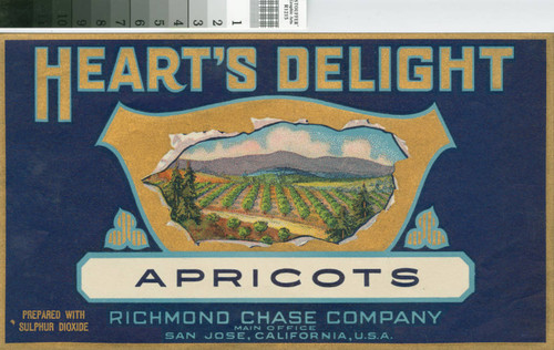 Heart's Delight Fruit Crate Label