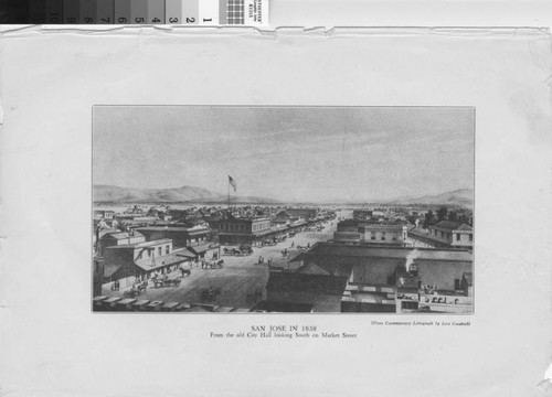 Print of San Jose in 1858