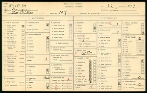 WPA household census for 107 S DILLON ST, Los Angeles