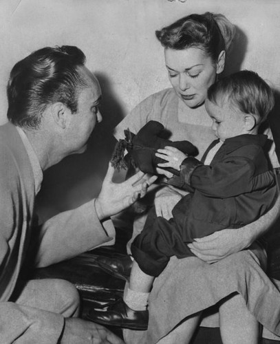 Barbara Graham holding son