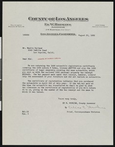 Alice C. Hawkins, letter, 1935-08-20, to Hamlin Garland