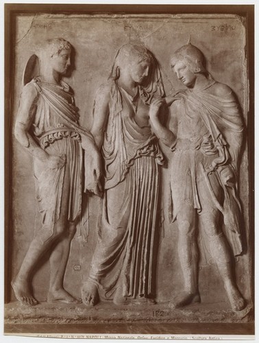 Pe. Ia. No. 11171. Napoli - Museo Nazionale Orfeo Euridice e Mercurio. (Scultura Antica.)