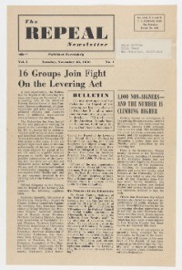 Repeal Newsletter (selected issues)