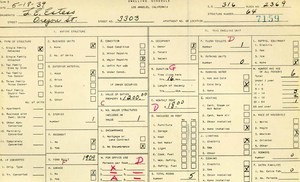 WPA household census for 3303 OREGON, Los Angeles