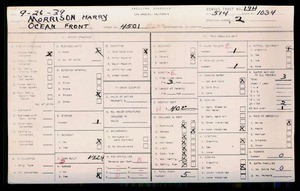 WPA household census for 4501 OCEAN FRONT, Los Angeles County