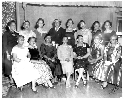 Group photograph of unidentified women's club members