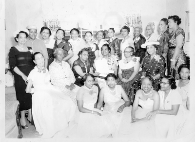 Group photograph of unidentified women's club