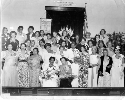 Group photograph of California State Association of Colored Women's Clubs, Inc. convention attendees