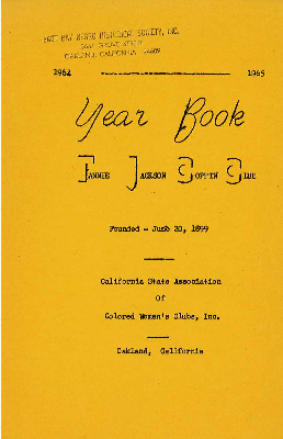 1964-1965 year book Fannie Jackson Coppin Club