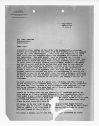 Letter from J. M. Inman to Jess Hession