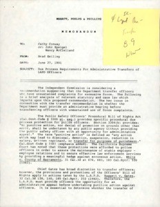 8.9. IC on LAPD / general counsel - administrative transfers, 1979 June 12 - 1991 June 27