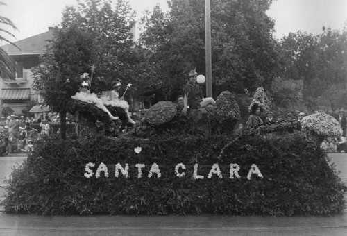 1929 Parade Float, Santa Clara Chamber of Commerce