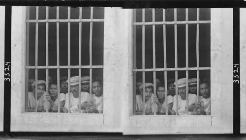 Officers of insurgent army, prisoner in Postigo Prison, Manila, Philippine Islands