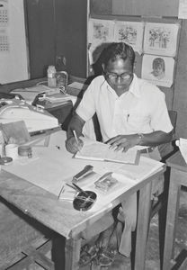 Danish Bangladesh Leprosy Mission/DBLM. Nilphamari Hospital, 1981. Manager of the hospital admi