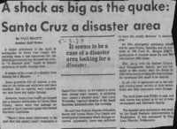 A shock as big as the quake: Santa Cruz a disaster area