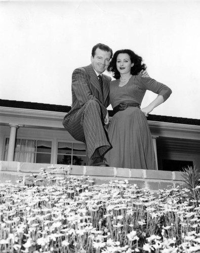 Hedy Lamarr and John Loder, newlywed