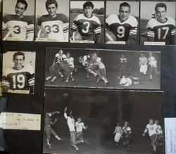 Analy High School Tigers football team of fall 1950 with individual pictures of team members in uniform