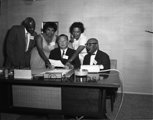 Leon Washington with Black Media, Los Angeles, 1962