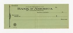 Bank of American check