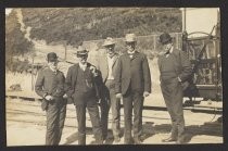 Founder Sidney B. Cushing of the Mt. Tamalpais Scenic Railway with friends, circa 1900