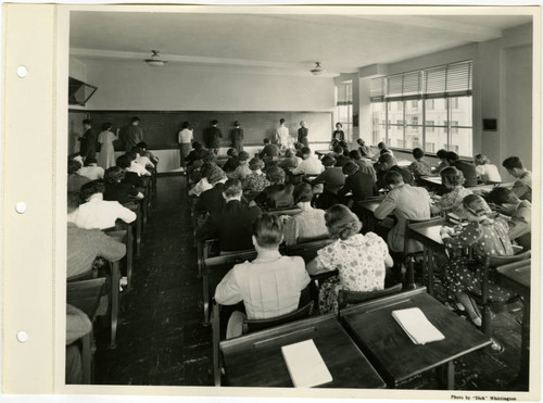 Students in Shorthand Class at Woodbury Business College