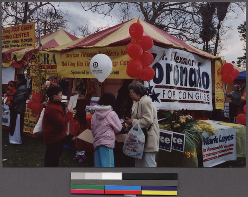 Booths at Tet festival, Garden Grove, California