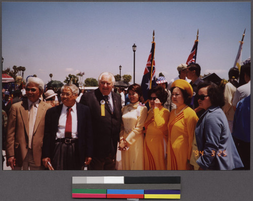 Westminster City Councilman Frank Fry with community leaders at the Vietnam War Memorial dedication