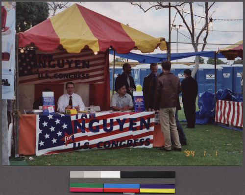 Tan Nguyen for U.S. Congress booth at Tet festival, Garden Grove, California