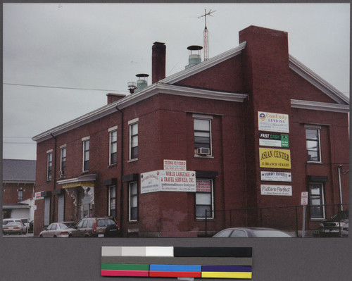 Exterior of building in Cambodian business area, Lowell, Massachusetts