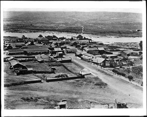 Birdseye view of Old Town San Diego from Fort Stockton Hill, ca.1868