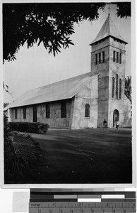 Exterior view of a Batu church, Africa, 1933