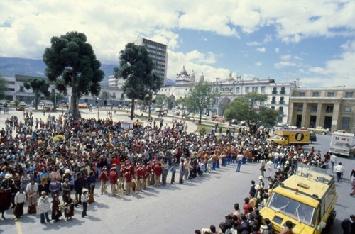 Spectators at Nariño Square Blacks and Whites Carnival, Nariño, Colombia, 1979