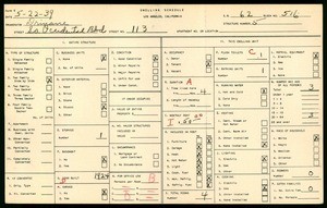 WPA household census for 113 S OCCIDENTAL BLVD, Los Angeles