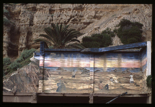 Murals painted on the "Sorrento Ruins" (Gables Hotel) Pacific Coast Highway, Santa Monica, Calif