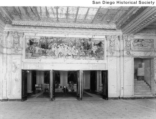 View of Spreckels Theater lobby