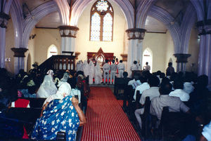 Madras/Chennai,Tamil Nadu, South India, 1996. Confirmation Service in Broadway Church