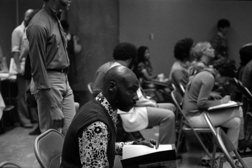 John Outterbridge at a meeting in 1972