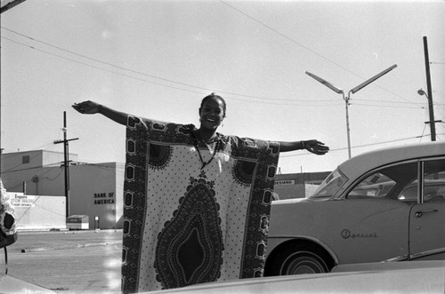 Woman in a long caftan