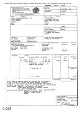 [Invoice from Gallaher International Limited to Trade & Transport Services Co Ltd for Sovereign Classic]