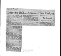 Longtime UCSC Administator Resigns
